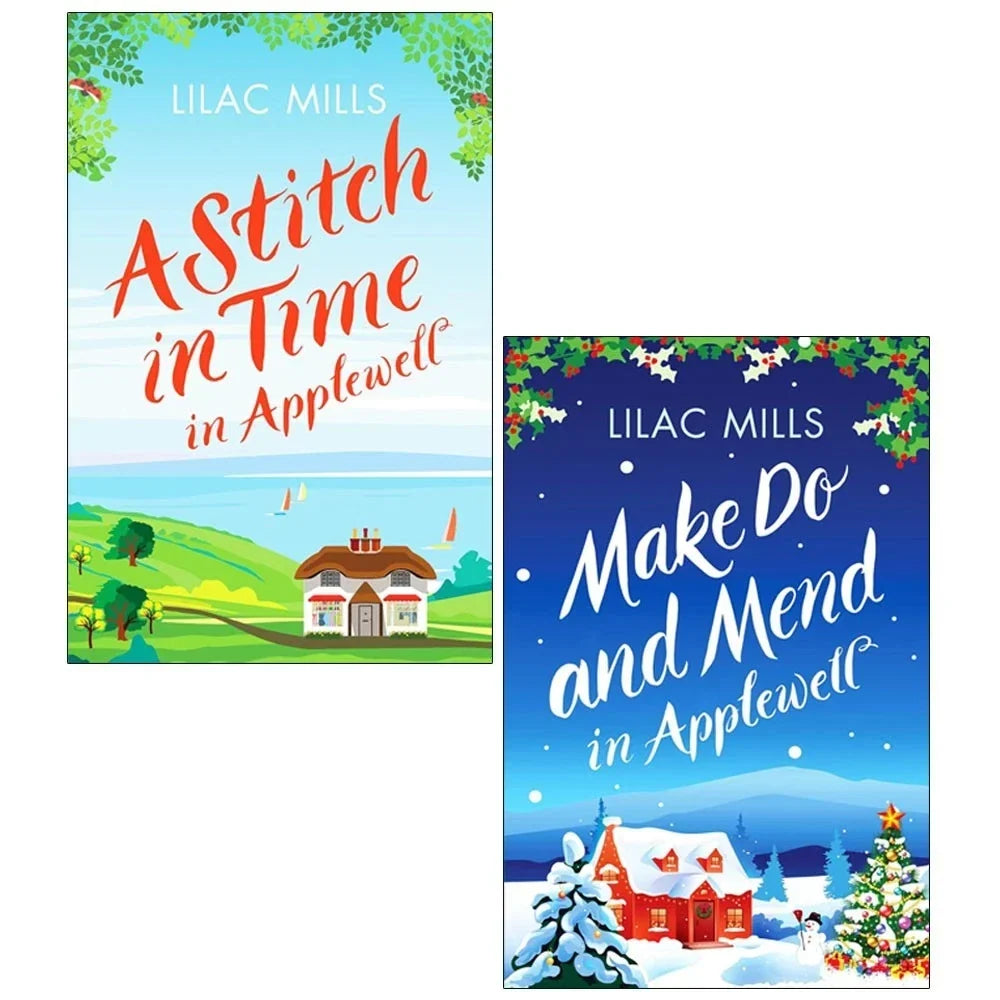 Applewell Village Series Collection 2 Books Set by Lilac Mills(Make Do and Mend in Applewell & A Stitch in Time in Applewell)