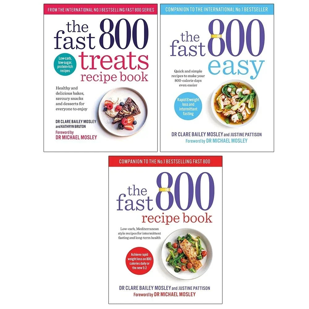 Fast 800 Series 3 Books Collection Set(The Fast 800 Treats Recipe Book, The Fast 800 Easy & The Fast 800 Recipe Book)