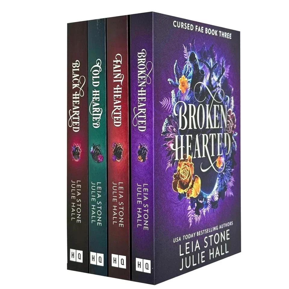 Cursed Fae Series 4 Books Collection Set By Leia Stone & Julie Hall (Cold Hearted ,Faint Hearted ,Broken Hearted & Black Hearted)