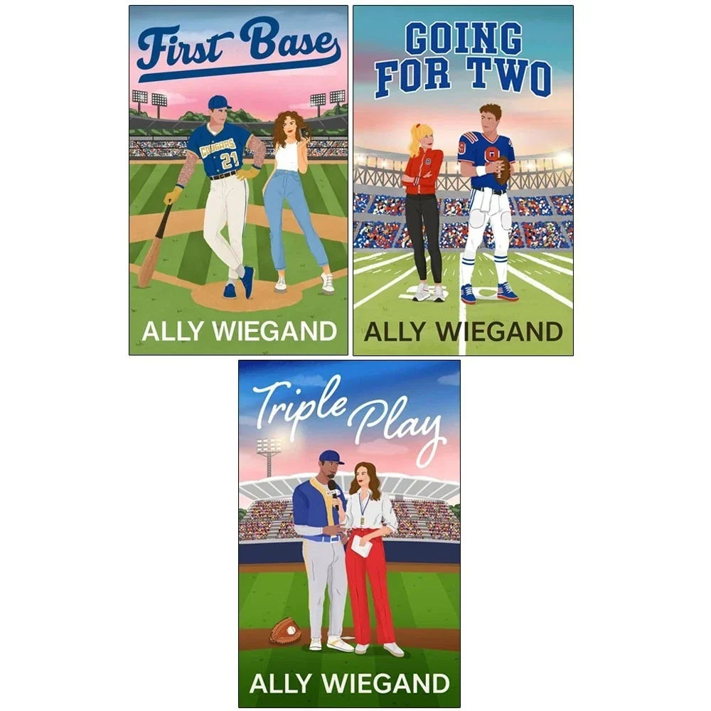 Chicago Heartbreakers Series 3 Books Collection Set By Ally Wiegand (First Base, Going for Two and Triple Play)