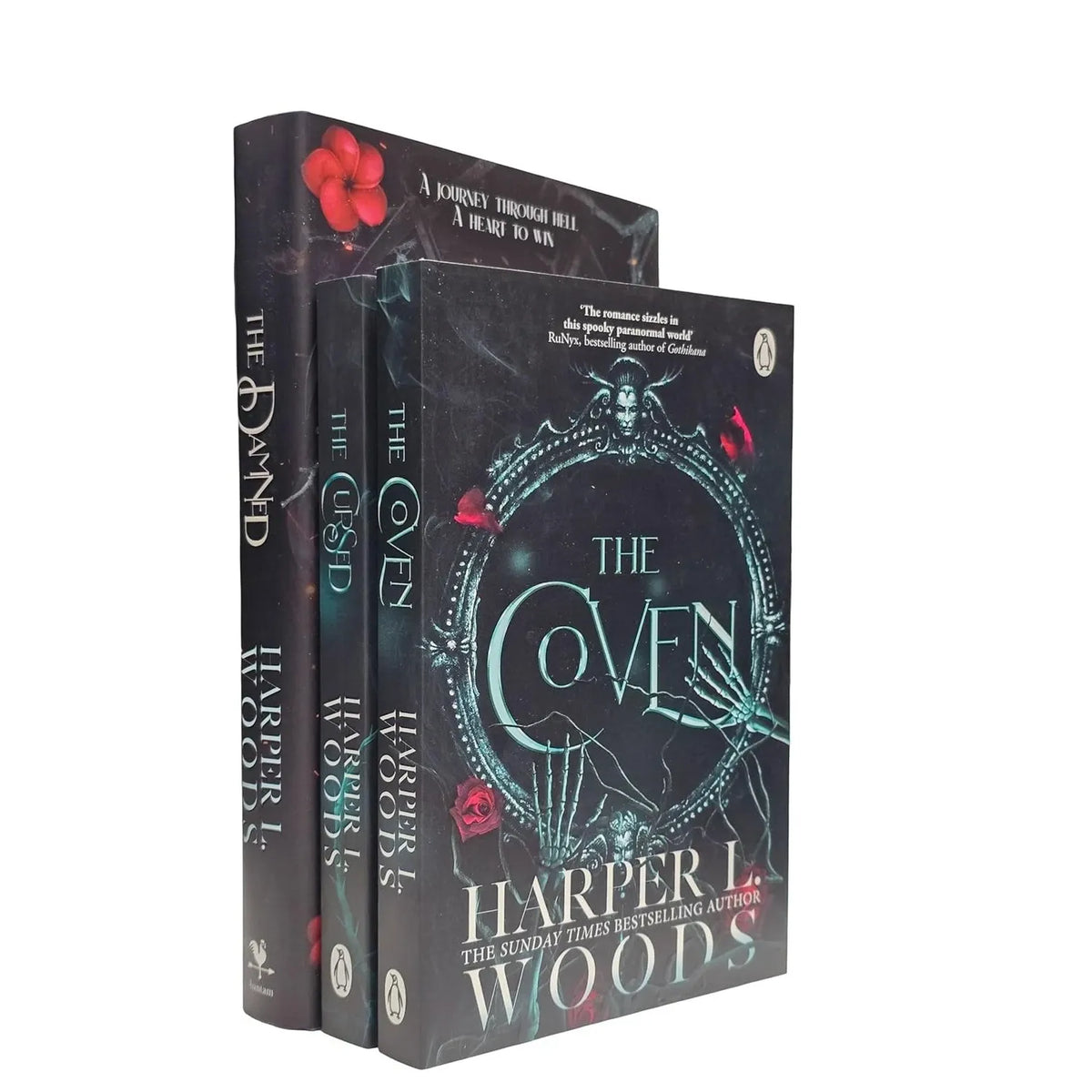 Coven of Bones Series by Harper L. Woods 3 Books Collection Set(The Coven ,The Cursed  & The Damned (Hardback))