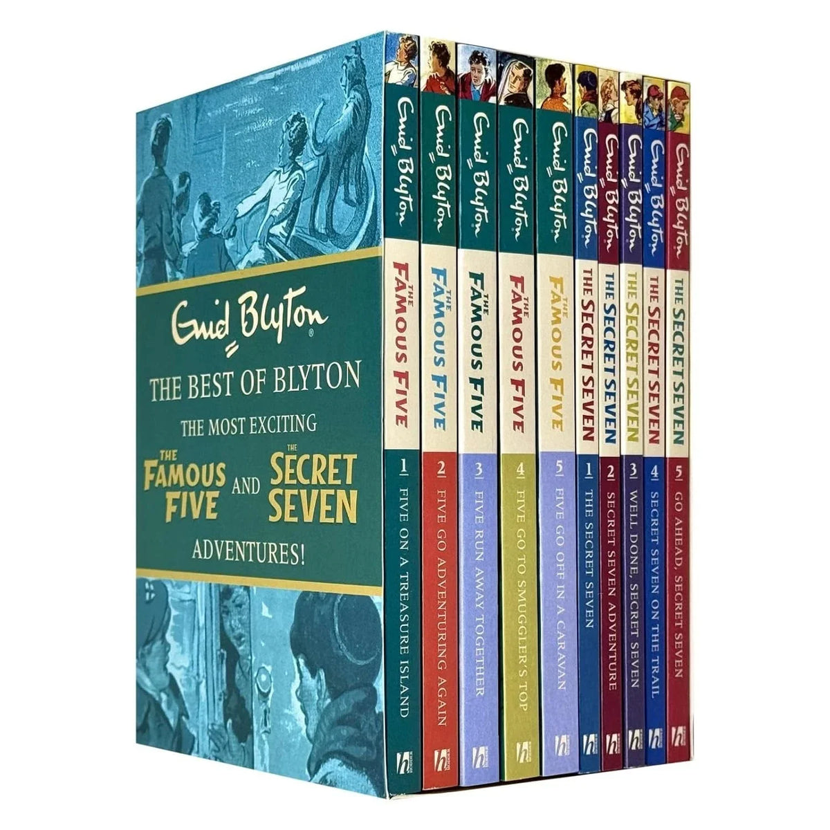 The Best of Enid Blyton The Famous Five & The Secret Seven Adventures 10 Books Collection Set (Five on a Treasure Island, Go Adventuring Again & More)