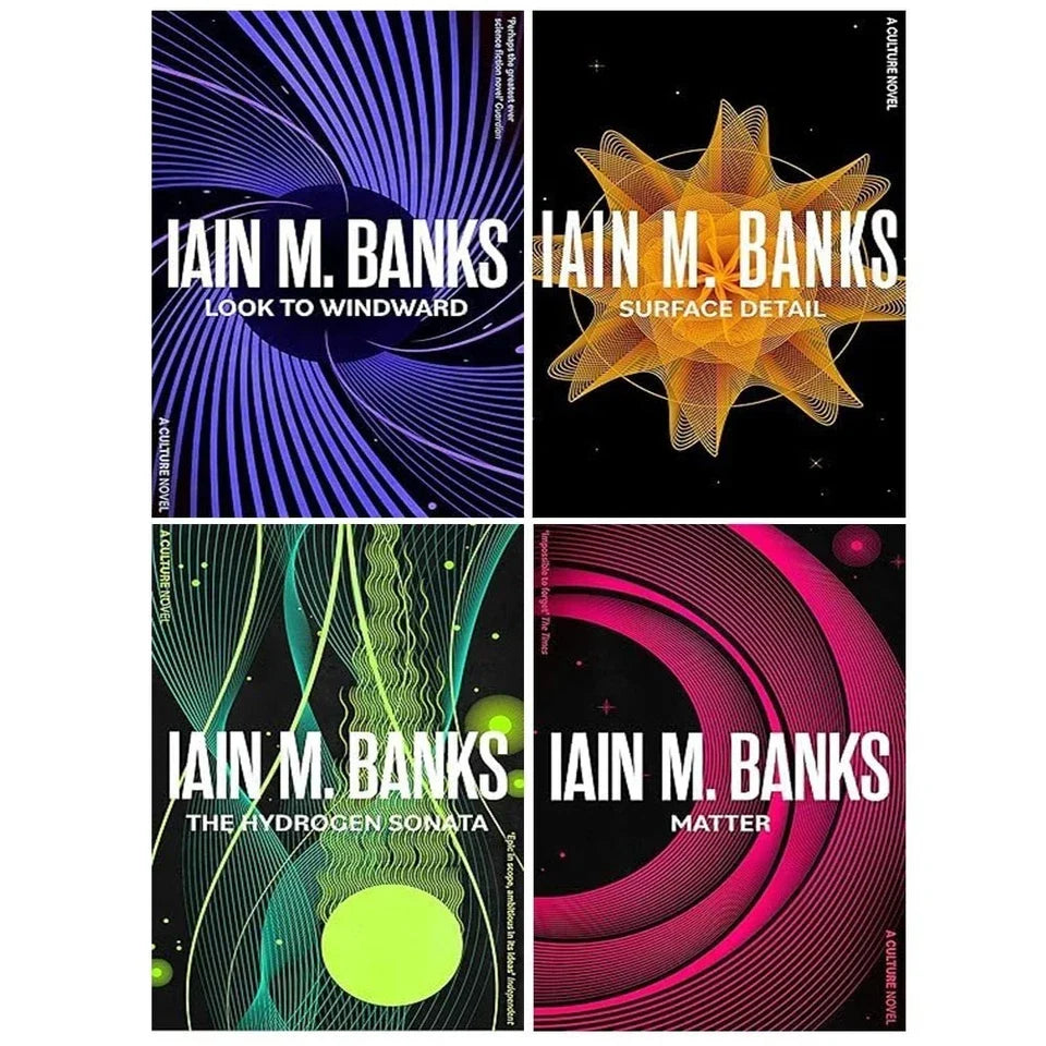 Culture Series 4 Books Collection Set by Iain M. Banks( Look To Windward, Matter ,Surface Detail  &The Hydrogen Sonata)