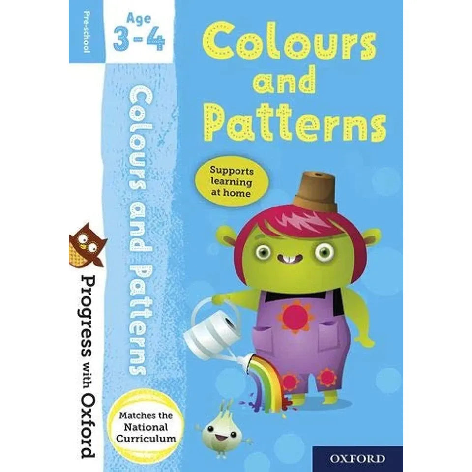 Progress with Oxford Activity 5 Books Age 3-4(Shape and Size,Phonics,Numbers ,Colours and Patterns & Starting to Write)