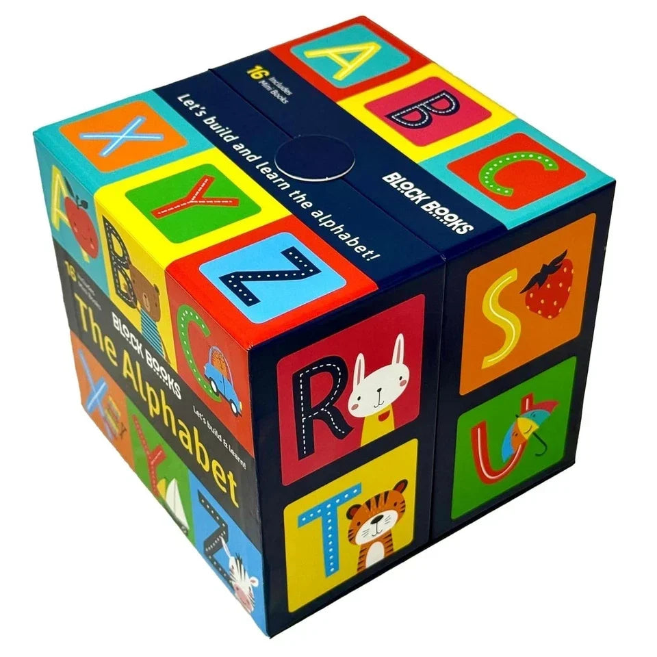Children’s Alphabet Learning 16 Mini Books Collection Box by Lake Press