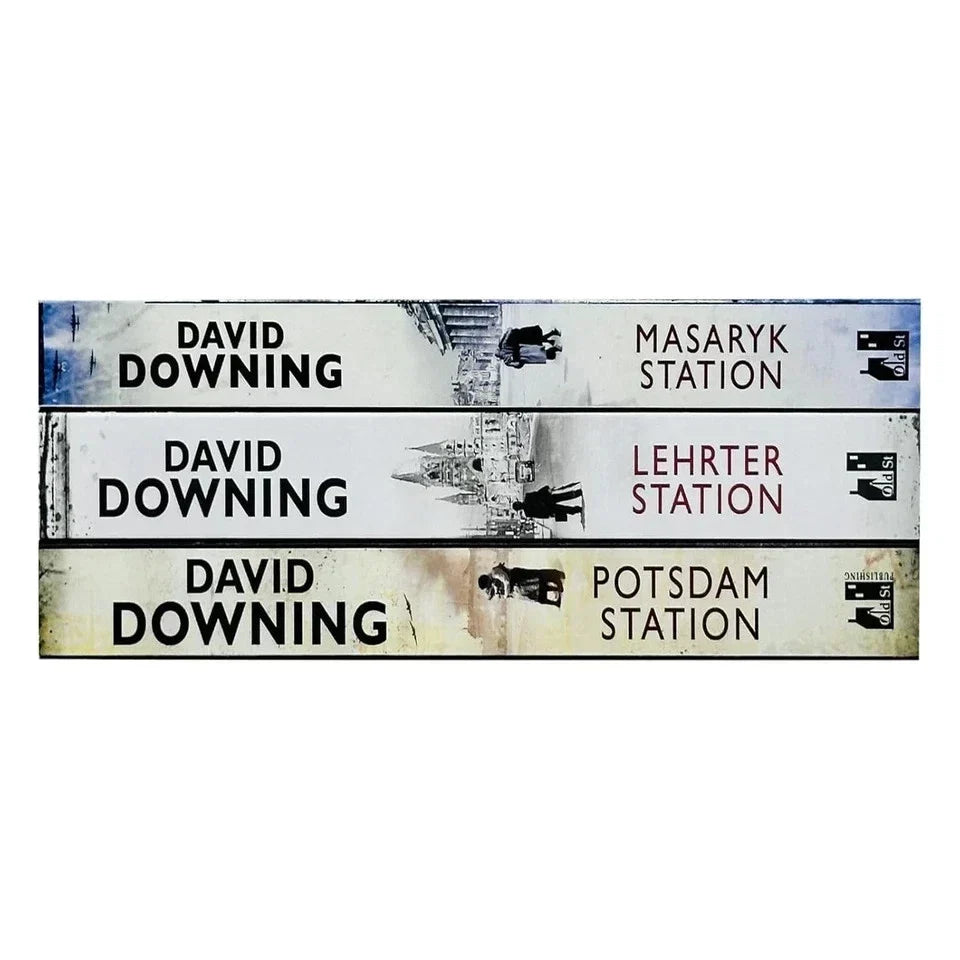 John Russell WWII Spy Thrillers 4-6 Collection 3 Books Set by David Downing (Potsdam Station, Lehrter Station, Masaryk Station)